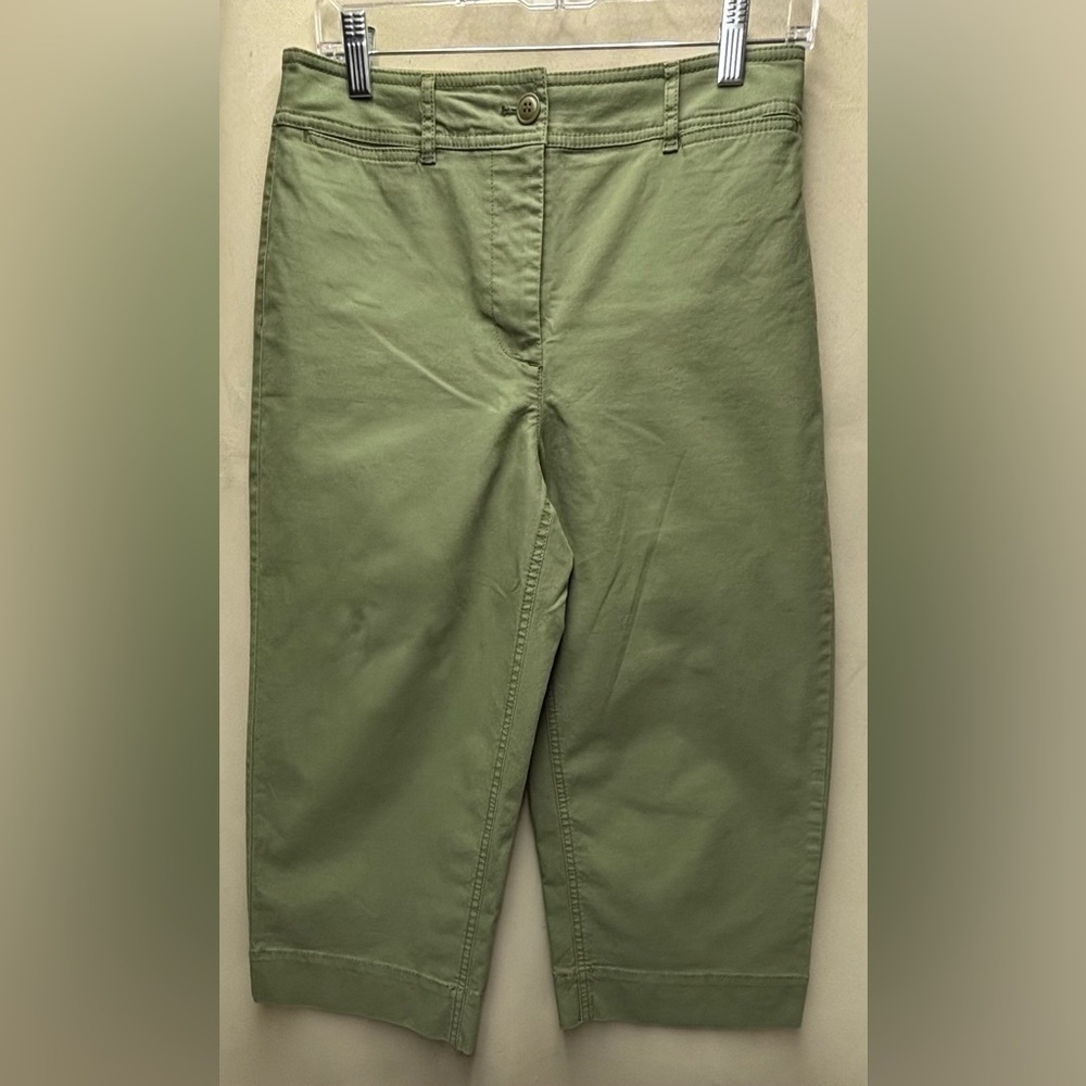 TALBOTS - Wide Leg Crop Chino Color Sagebrush Size 6P